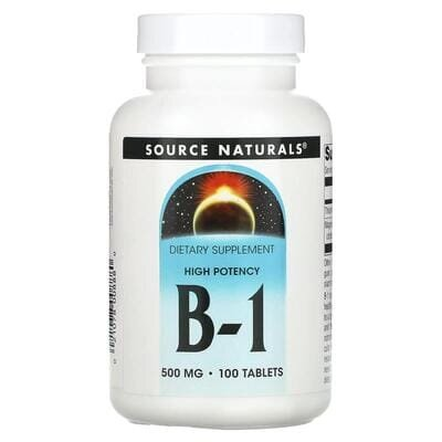 Тіамін Source Naturals B-1 500 мг, 100 таблеток