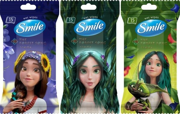 Серветки вологі Smile Mavka, 15 шт