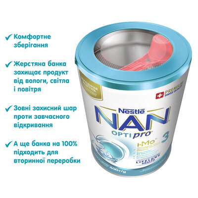Суміш суха молочна NAN 3 Optipro для дітей з 12 місяців, 400 г