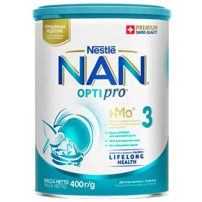 Суміш суха молочна NAN 3 Optipro для дітей з 12 місяців, 400 г