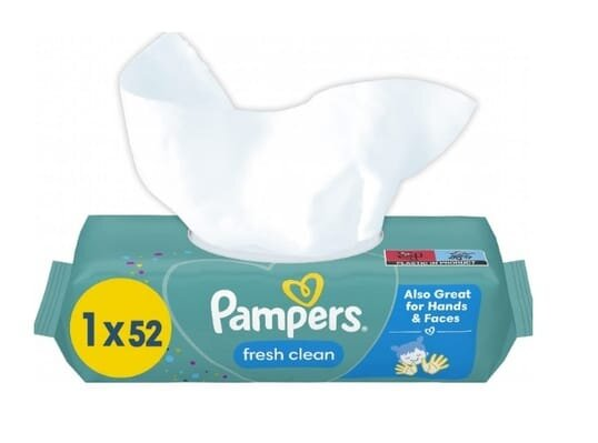 Серветки вологі Pampers Fresh Clean дитячі, 52 шт
