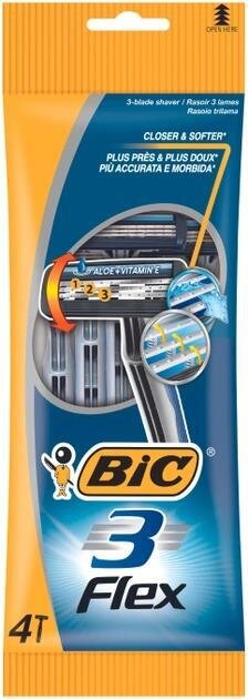 Набір бритв без змінних картриджів Bic Flex 3, 4 шт