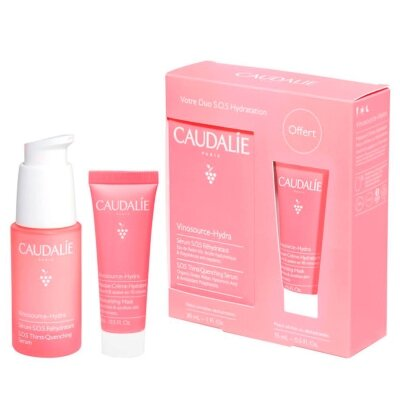 Набір Caudalie Vinosource Hydra Set (Маска для обличчя та очей 15мл, Зволожуюча сироватка для обличчя S.O.S 30мл)