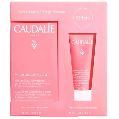 Набір Caudalie Vinosource Hydra Set (Маска для обличчя та очей 15мл, Зволожуюча сироватка для обличчя S.O.S 30мл)