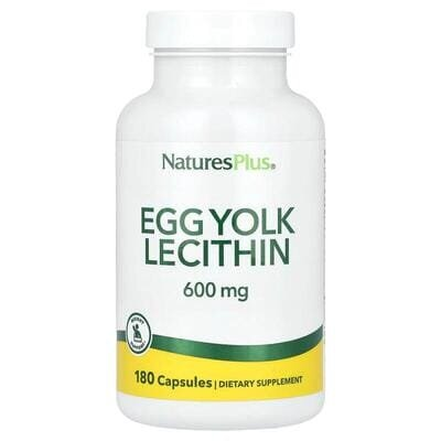 Лецитин із яєчних жовтків Nature's Plus Egg Yolk Lecithin 600 мг, 180 вегетаріанських капсул