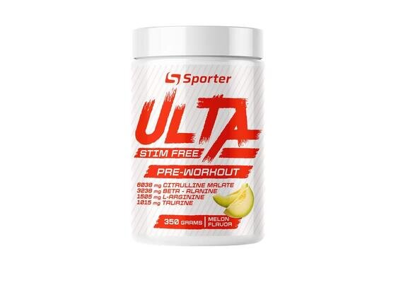 Передтренувальний комплекс Sporter Ulta Stim Free Pre-Workout диня, 350 г