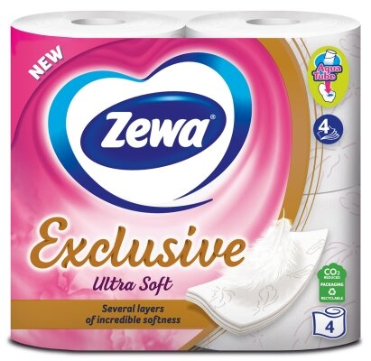 Туалетний папір Zewa Exclusive білий 4 шари, 4 рулони