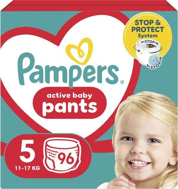 Підгузки-трусики Pampers Pants дитячі розмір 5, 12-17 кг, 96 шт