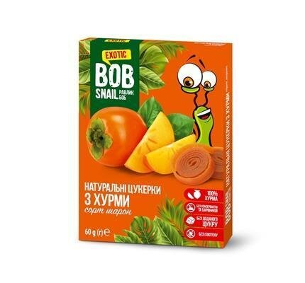 Цукерки Bob Snail Roll натуральні хурма, 60 г
