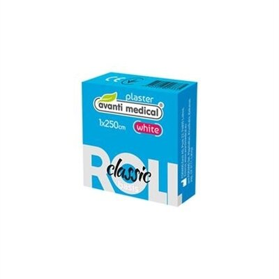 Пластир медичний Avanti medical Classic на тканинній основі 1 см х 250 см, білий, котушка, 1 штука