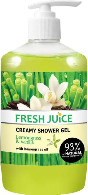 Крем-гель для душу Fresh Juice Lemongrass & Vanilla, 750 мл