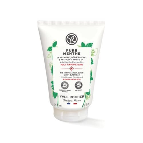 Скраб-гель для обличчя Yves Rocher Pure Menthe від чорних цяток з М’ятою, очищувальний, 125 мл