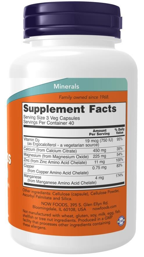 Кальцію Цитрат NOW Calcium Citrate вег. капсули №120