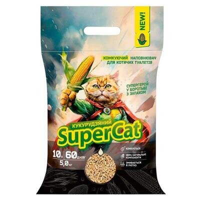 Наповнювач для туалету Collar SuperCat кукурудзяний, 5 кг (10 л)