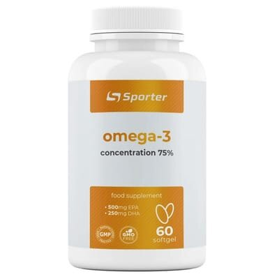 Риб'ячий жир Sporter Omega 3 (500 EPA & 250 DHA), 60 м'яких гелевих капсул