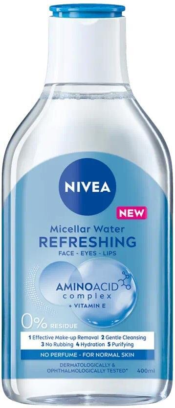 Міцелярна вода Nivea Refreshing Освіжаюча для нормальної шкіри (89256), 400 мл