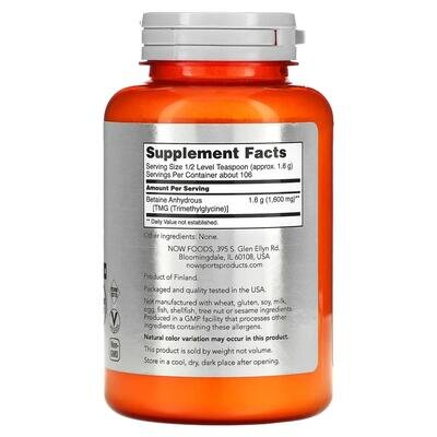 Бетаїн NOW Sports Betaine порошок, 170 г