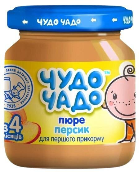 Пюре фруктове Чудо-Чадо Персик з цукром, 90 г