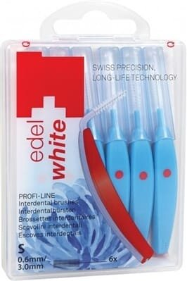 Інтердентальні щітки Edel White Profi-Line S 0.6/3.0 мм, 6 шт