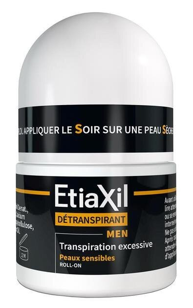 Дезодорант-антиперспірант кульковий Etiaxil Men Sensitive для чутливої шкіри, 15 мл