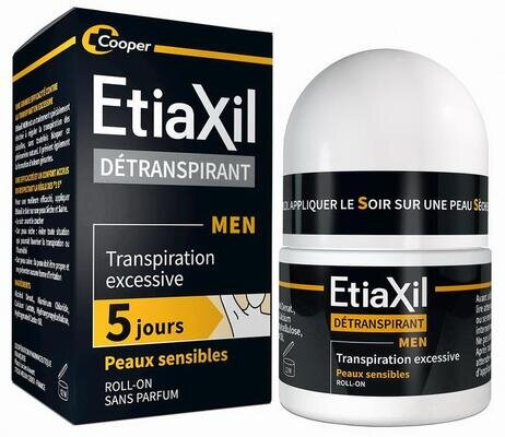 Дезодорант-антиперспірант кульковий Etiaxil Men Sensitive для чутливої шкіри, 15 мл