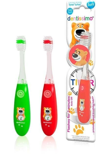 Зубна щітка Dentissimo Kids Timer від 3 до 6 років, м'яка, 1 штука