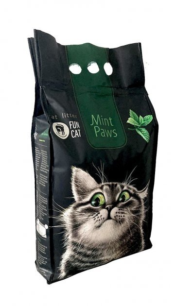 Наповнювач для котячого туалету Fun Cat Mint Paws зерновий з ароматом м'яти, 5 л