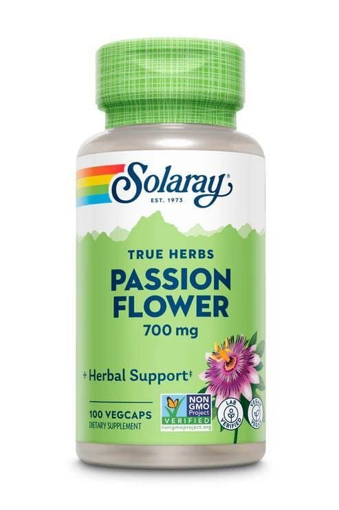 Пасифлора Solaray Passion Flower 350, 100 веганських капсул