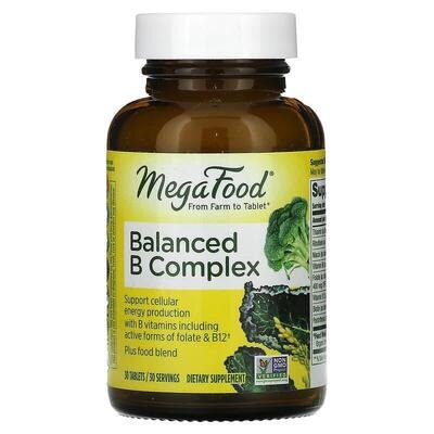 Комплекс вітамінів В MegaFood Balanced B Complex, 30 таблеток