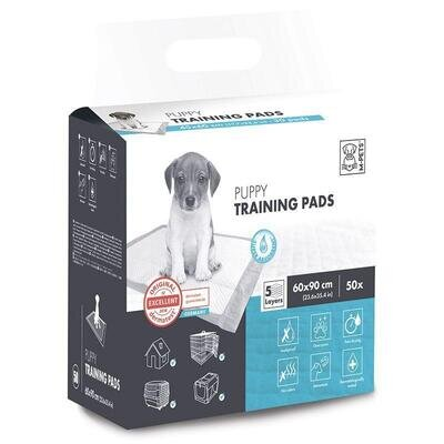 Пелюшки M-Pets Puppy Training Pads для привчання цуценят до туалету, розмір 90х60 см, 50 штук