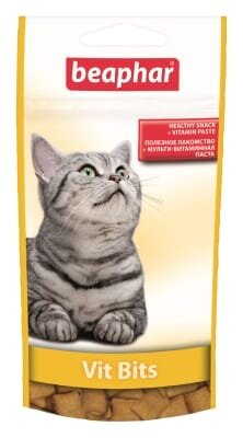 Подушечки Beaphar Vit Bits з мультивітамінною пастою для кішок, 35 г