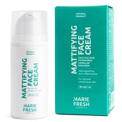 Крем для обличчя Marie Fresh матуючий для жирної та комбінованої шкіри, 30 мл