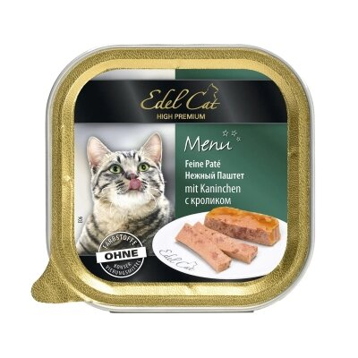 Корм вологий для кішок Edel Cat ніжний паштет із кроликом, 100 г