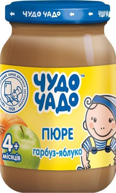 Пюре фруктово-овочеве Чудо-Чадо Гарбуз-яблуко з цукром, 170 г