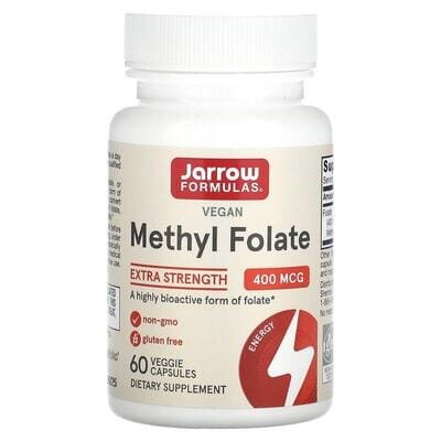 Метилфолат посиленої дії Jarrow Formulas рослинні капсули по 400 мкг №60