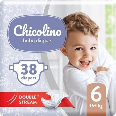 Підгузки Chicolino Classico дитячі, розмір 6, 16+ кг, 38 шт