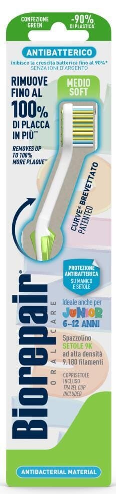 Зубна щітка Biorepair Junior Досконала чистка Medium soft середньої м'якості, 6-12 років