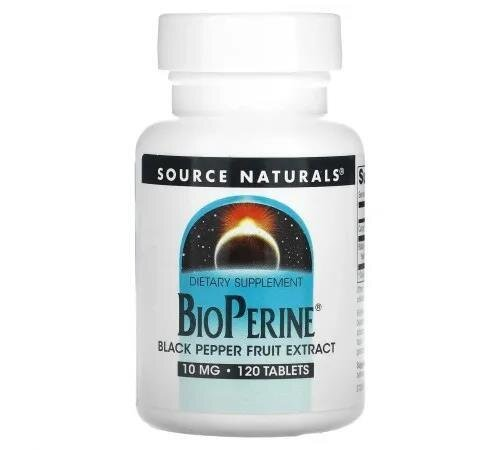 Біоперін Source Naturals Bioperine 10 мг, 120 таблеток