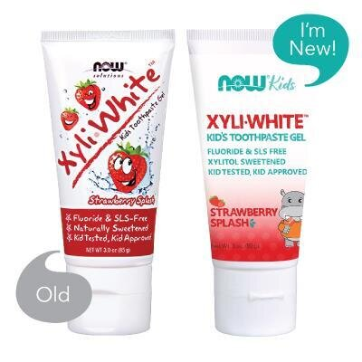 Зубна паста-гель Now Solutions Kids Xyli White Strawberry дитяча, 85 г