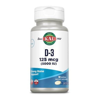 Вітамін Д3 KAL ActivGels Vitamin D3 5000 МО (125 мкг), 90 м'яких таблеток