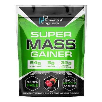 Гейнер Powerful Progress Super Mass лісові ягоди, 2 кг