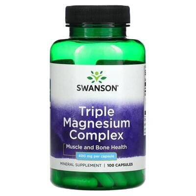 Магній потрійний комплекс Swanson Triple Magnesium Complex 400 мг, 100 капсул