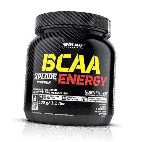 Амінокислота Olimp BCAA Xplode Energy з кофеїном, фруктовий пунш, 500 г