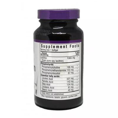 Натуральний Лецитин 1365 мг Bluebonnet Nutrition капсули №90