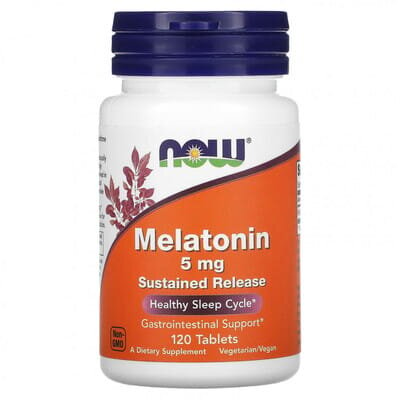 Мелатонін NOW Melatonin 5 мг вег. капсули №120