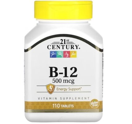 Вітамін B-12 21st Century Vitamin B-12 500 мкг, 110 таблеток