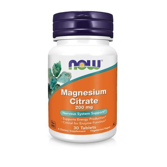 Магній цитрат NOW Magnesium Citrate 200 мг таблетки №30