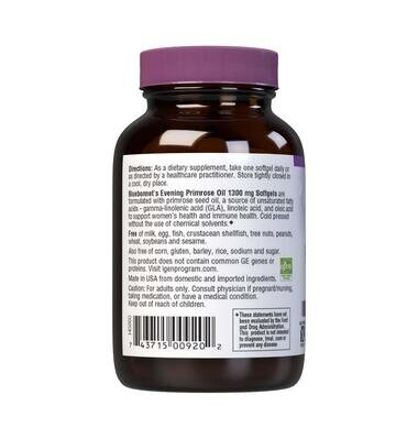 Олія Примули Вечірньої 1300 мг Bluebonnet Nutrition капсули №30