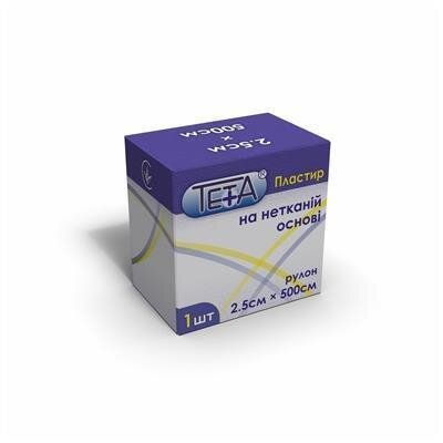 Пластир медичний Teta на нетканій основі, котушка, 2,5 х 500 см, 1 штука