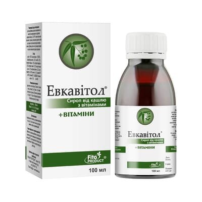 Евкавітол сироп від кашлю з вітамінами по 100 мл у флак.